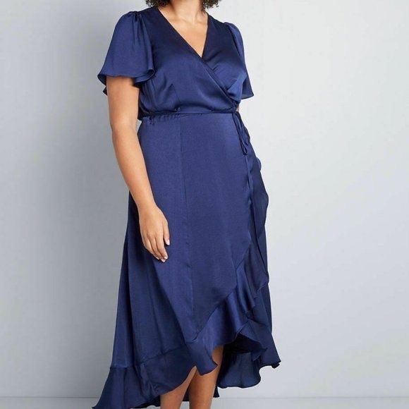 ModCloth Stunning Wonder Maxi Wrap Dress - Picture 3 of 10